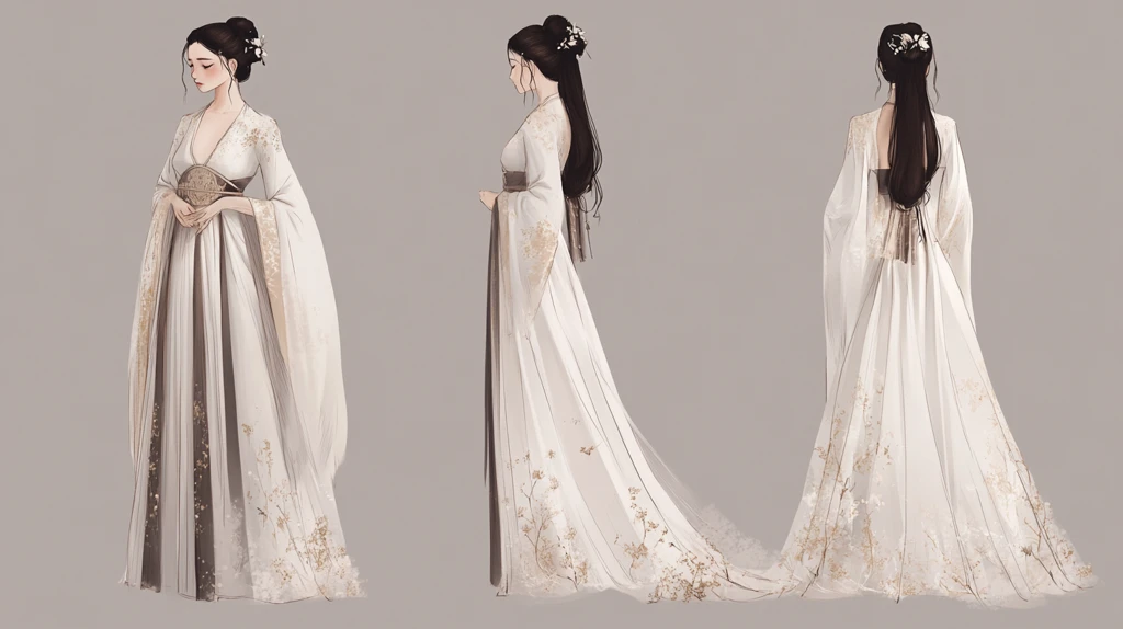 古装半身人物设计