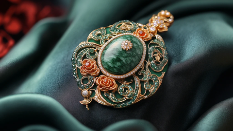 翡翠胸针
