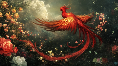 凤凰朱雀插画