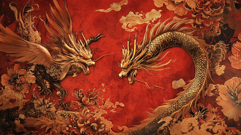 高清唯美双龙戏珠