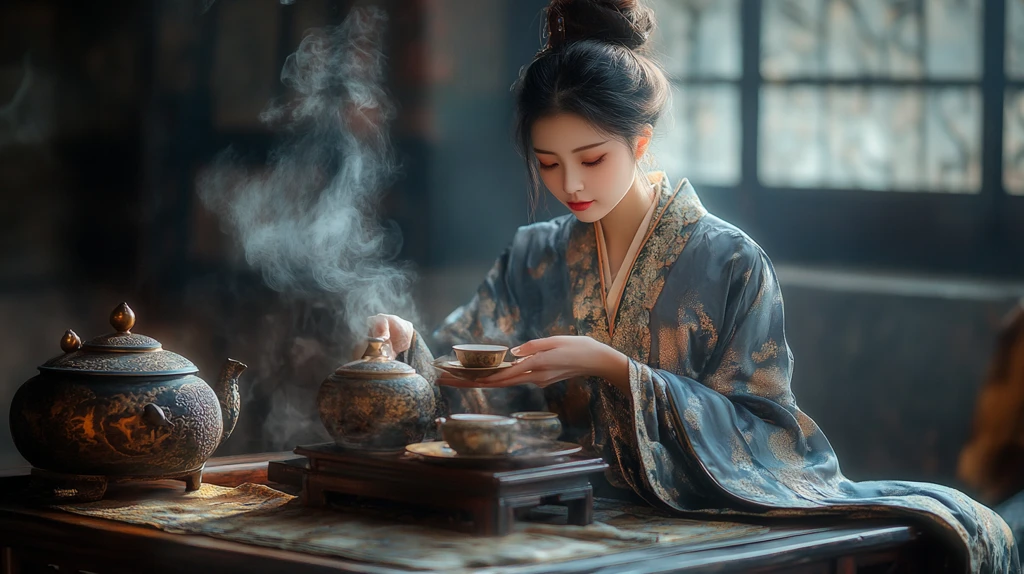 古装美女茶艺师