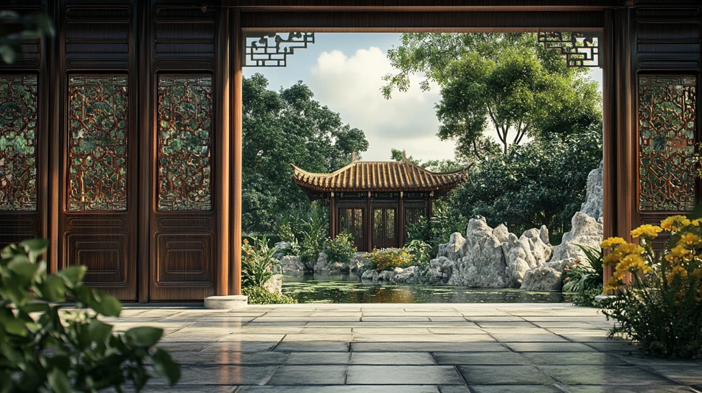 中式园林庭院花园
