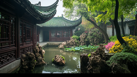 江南园林亭台