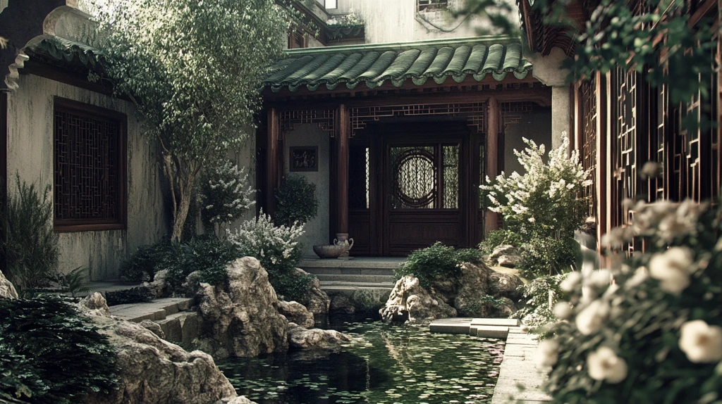 影视小品庭院背景