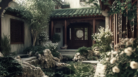 影视小品庭院背景