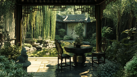 影视小品庭院背景