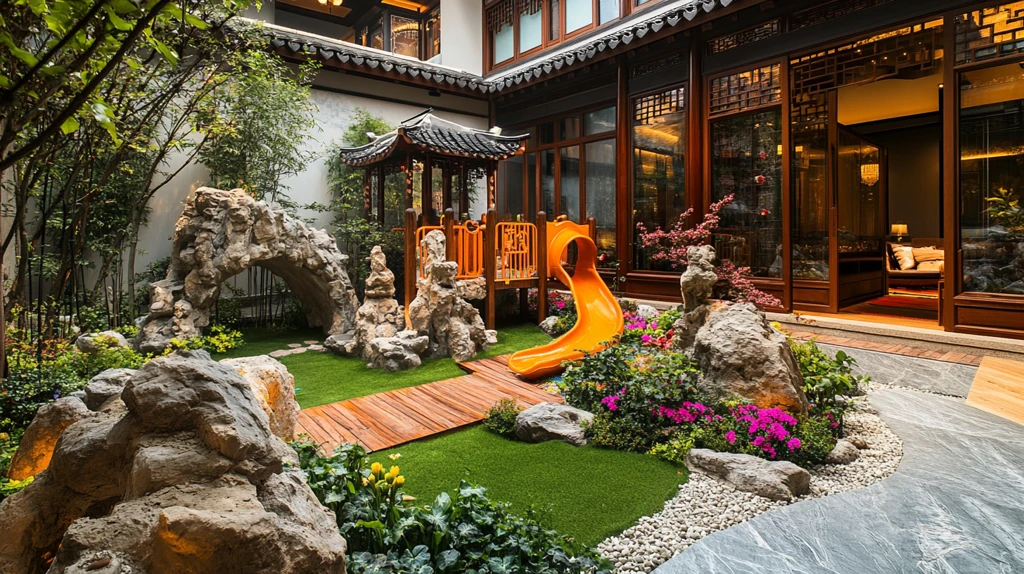 中式大宅庭院花园