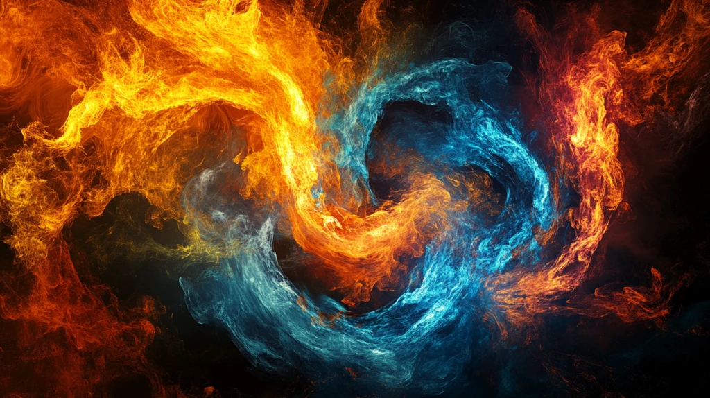 浴火重生抽象图