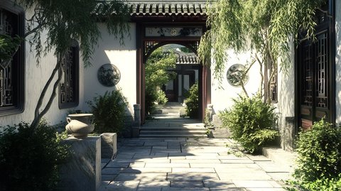 中式庭院门口