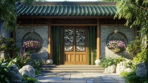 中式庭院门口