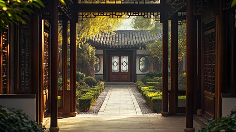 中式庭院门洞