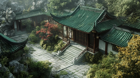 中式园林亭台楼阁