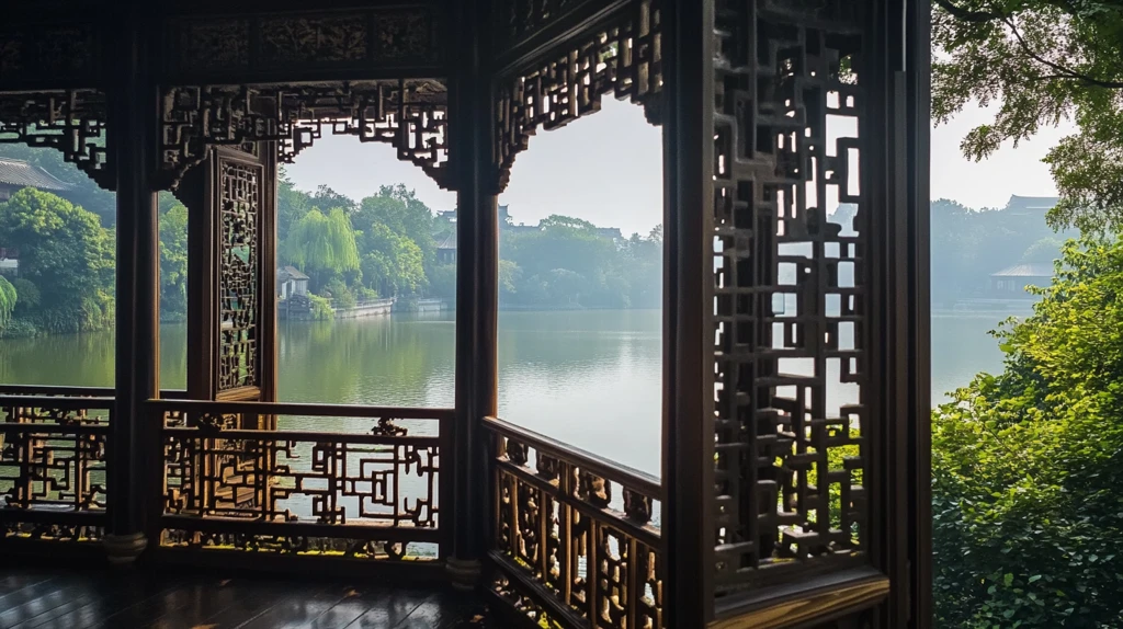 清晨的古典园林