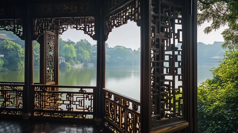 清晨的古典园林