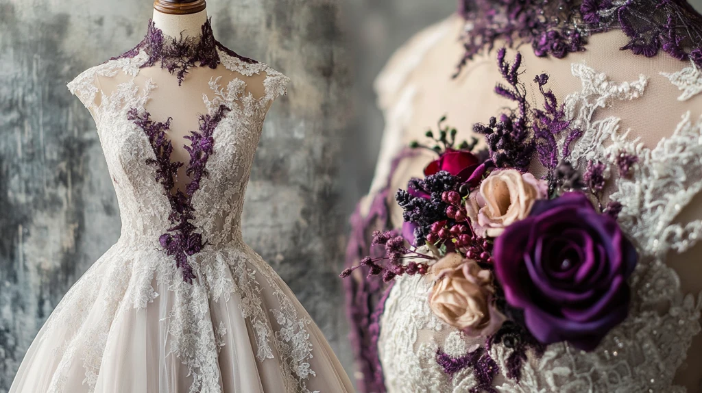 紫色婚纱