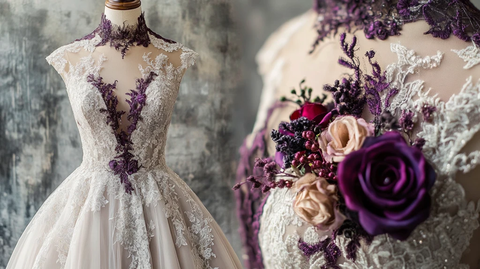 紫色婚纱
