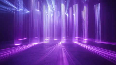 流光溢彩的霓虹灯走廊