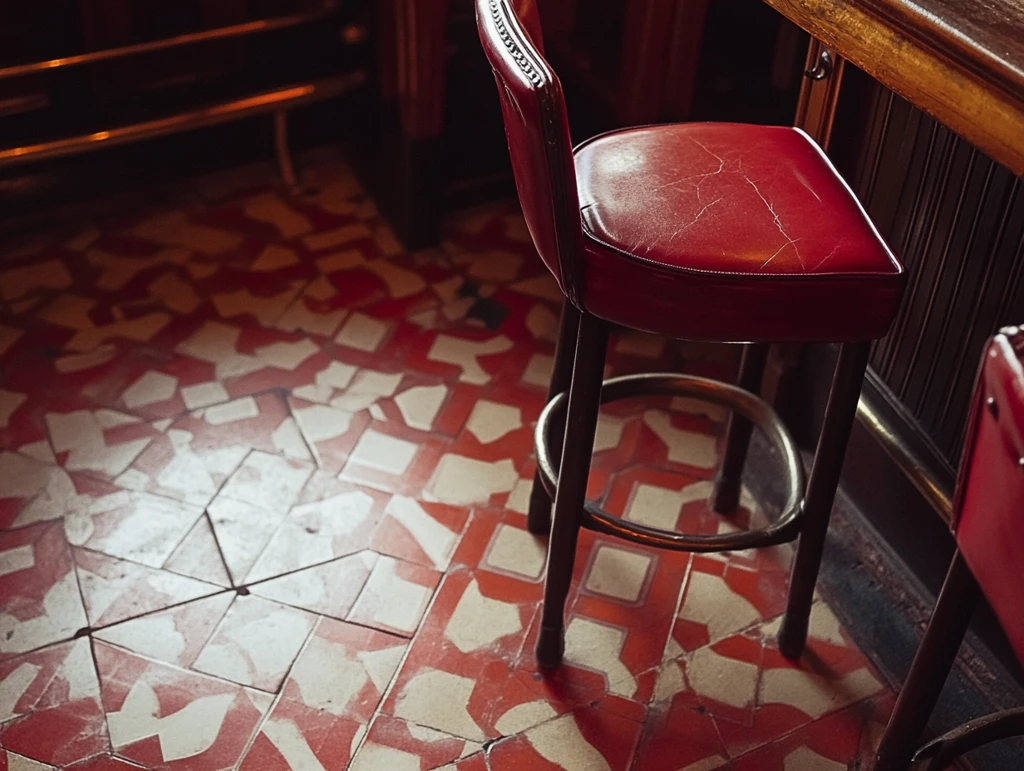 餐厅吧台巴凳特写