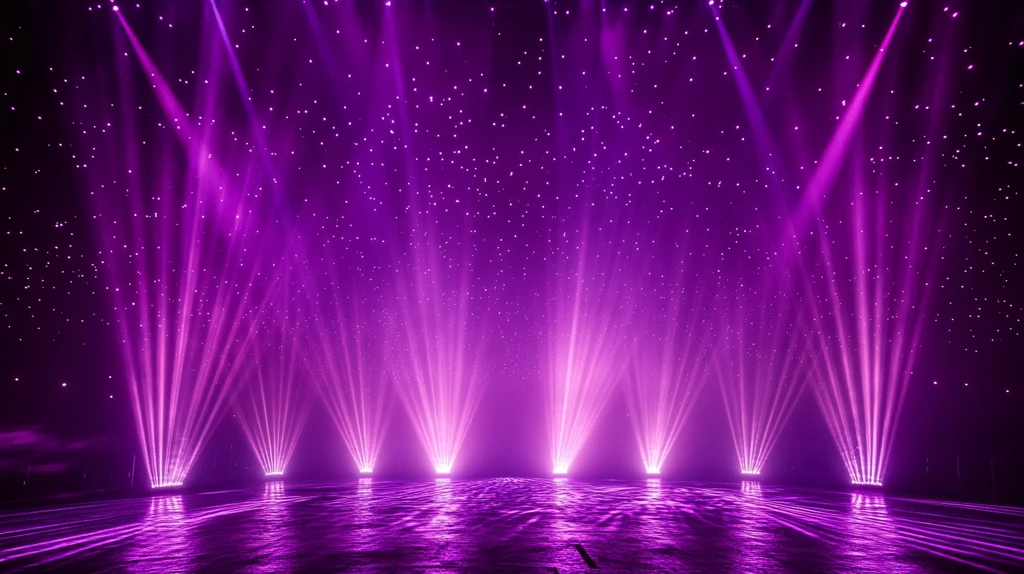 紫色舞台灯光背景图