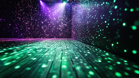 七彩霓虹灯过道