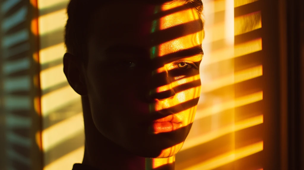 太阳光下人的投影