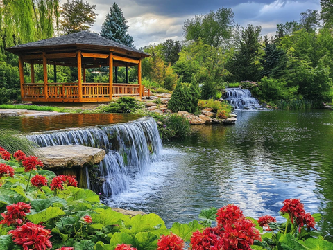 园林水景图片素材下载