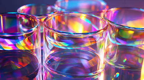 五彩玻璃杯