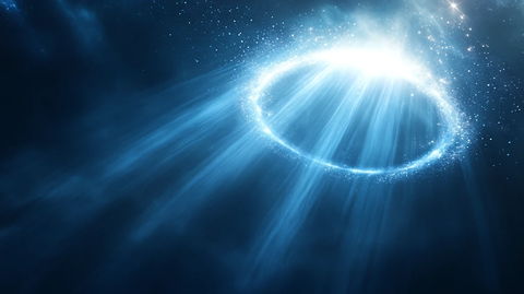 蓝色壁纸光圈光晕