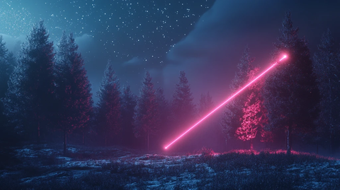 粉红色的幻想森林