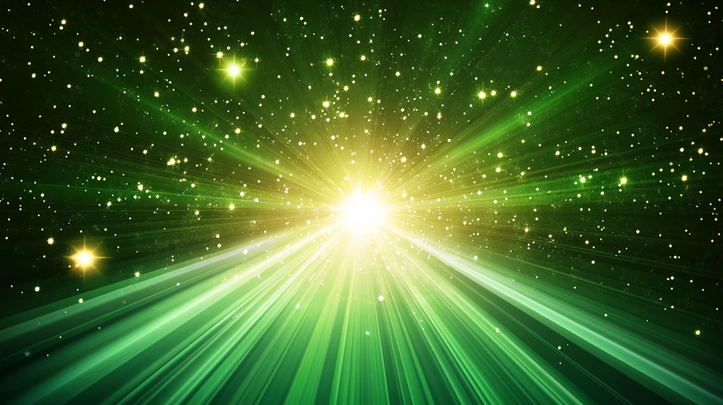 绿色唯美星光背景