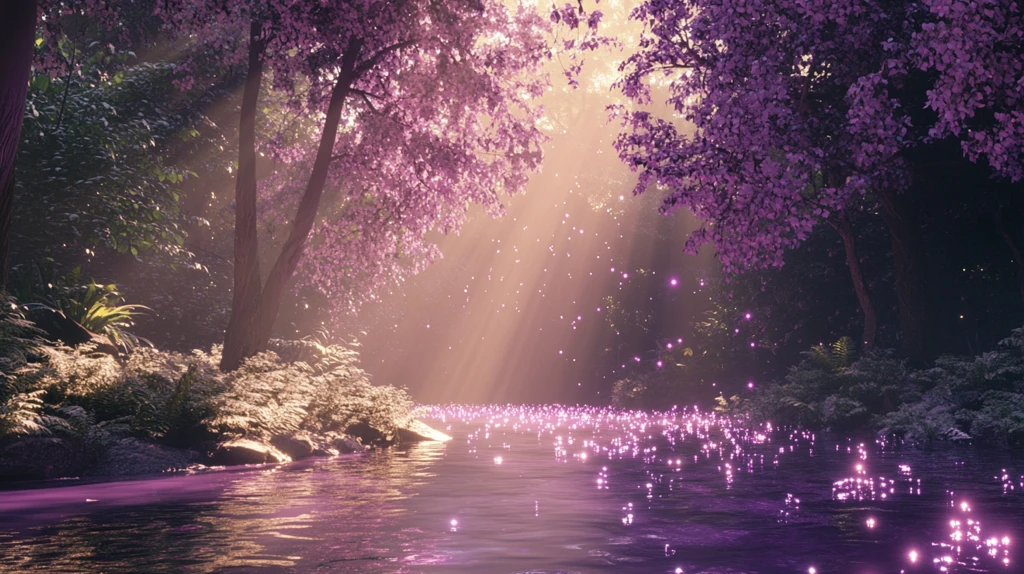 紫色森林主题场景