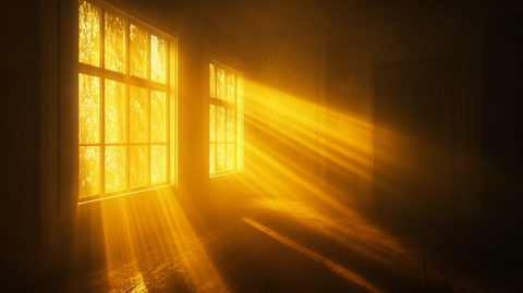 黄色室内暖光太阳光