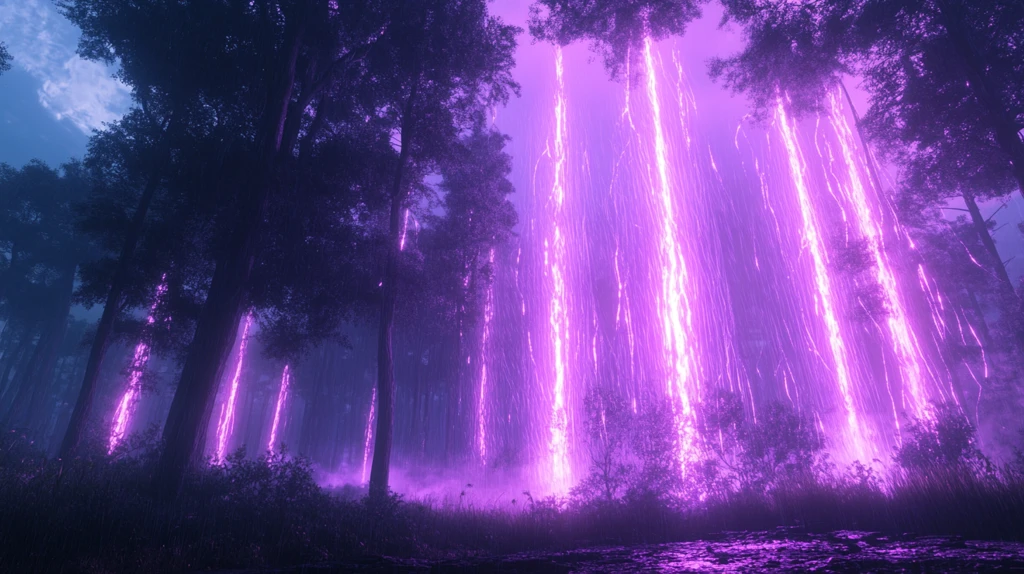 粉红色的幻想森林