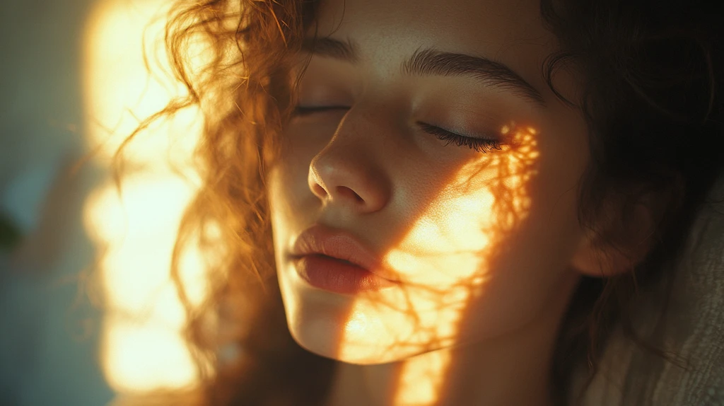 午后沐浴阳光下的美女