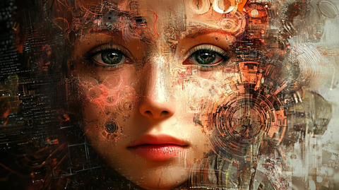 电路板拼凑人像