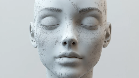 少女面部雕塑