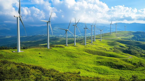 绿色群山风力发电
