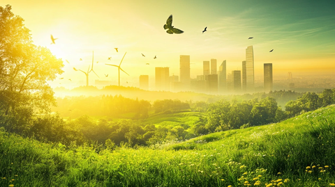 城市环保背景