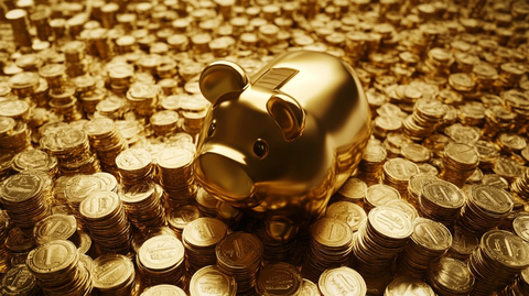 金色储蓄罐