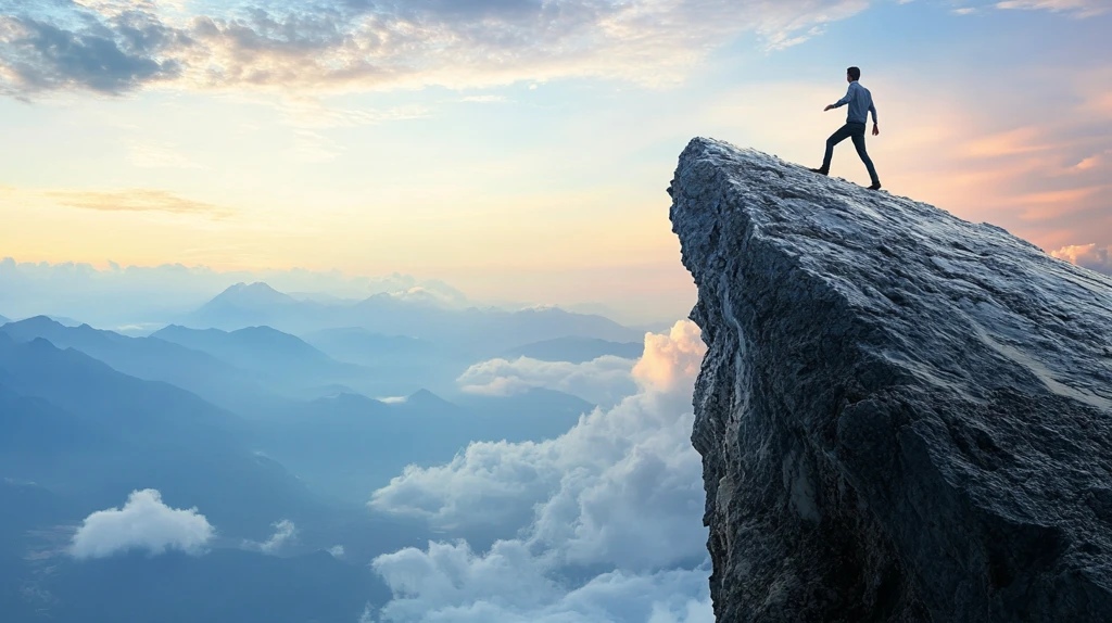 登顶成功拼搏进取征程