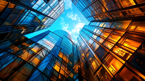 高清仰拍摩天大楼