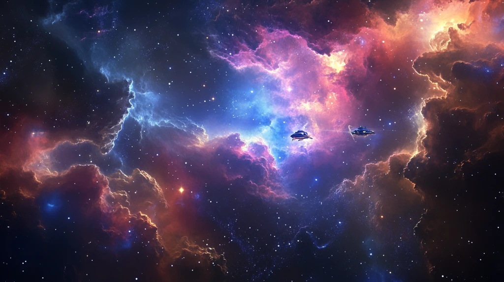 星云宇宙科技背景