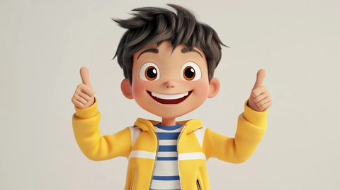 小核桃博士竖大拇指