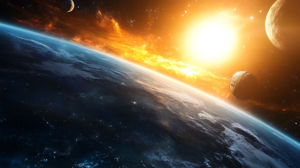 唯美宇宙会议背景