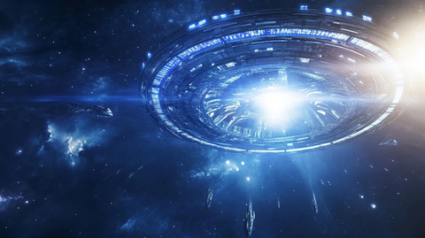 飞碟科幻电影背景