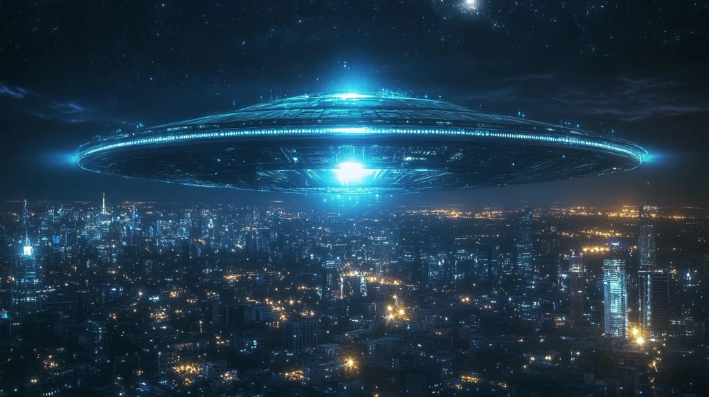 飞碟科幻电影背景