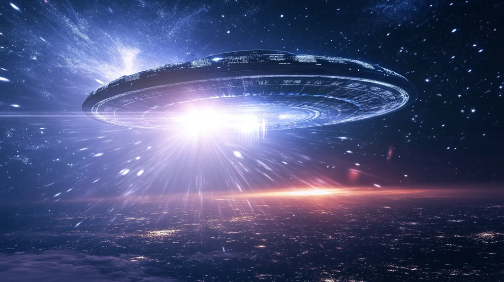 飞碟科幻电影背景