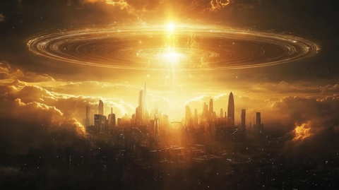 飞碟科幻电影背景