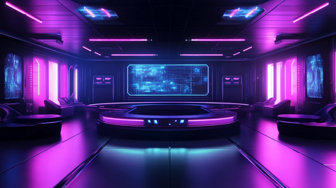 粉红色宇宙飞船内部