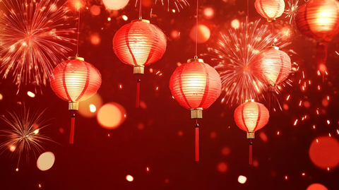 喜庆灯笼烟花